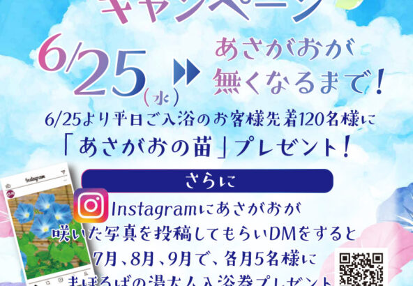 お風呂に入ってあさがお育てようキャンペーン